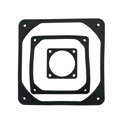 Customized Karet Silikon persegi datar gasket Dengan tepi berlubang
