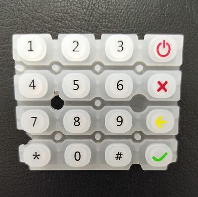 Tombol Keyboard Karet Silikon Transparan Pencetakan Etsa Laser