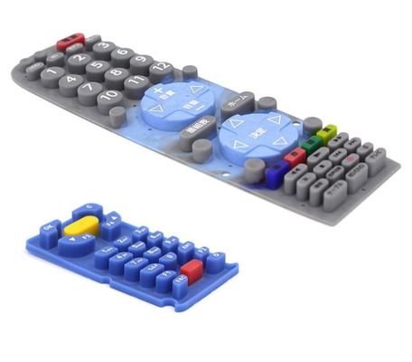Warna pantone tidak beracun Silicone Remote Control Keyboard