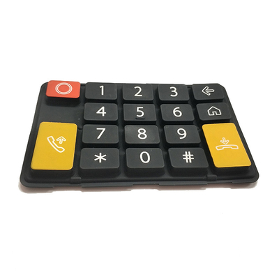 Keypad Karet Silikon Sepenuhnya Disegel Kustom Untuk Penjaga Pintu Masuk